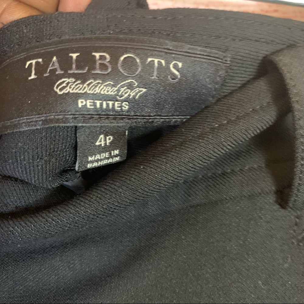 Talbots Black Slack Pants‎ Size 4P - Picture 3 of 5